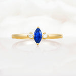 SR11083 Sapphire Ring - Yellow-Gold