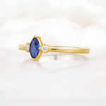 SR11083 Sapphire Ring - White-Gold