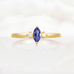 SR11083 Tanzanite Ring - Yellow-Gold