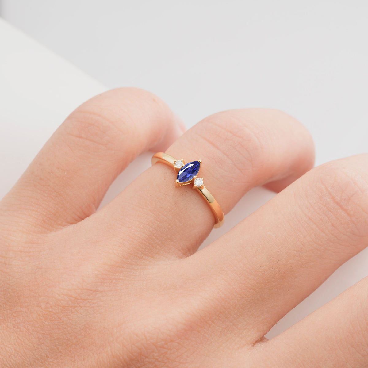 SR11083 Tanzanite Ring - Rose-Gold
