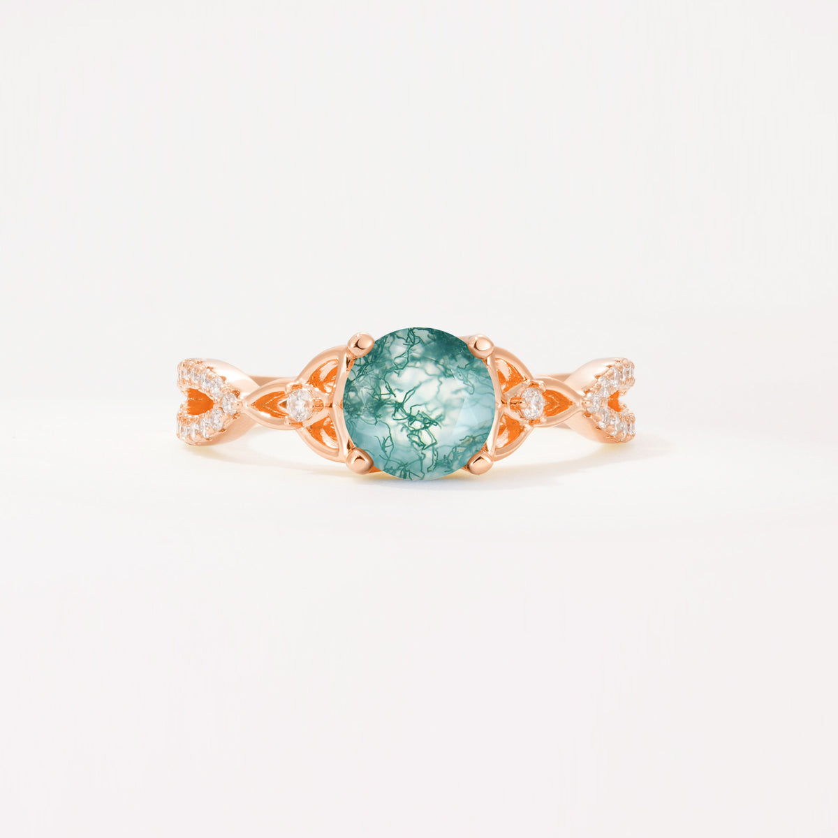 SR11137 Moss Agate Ring - Additional view