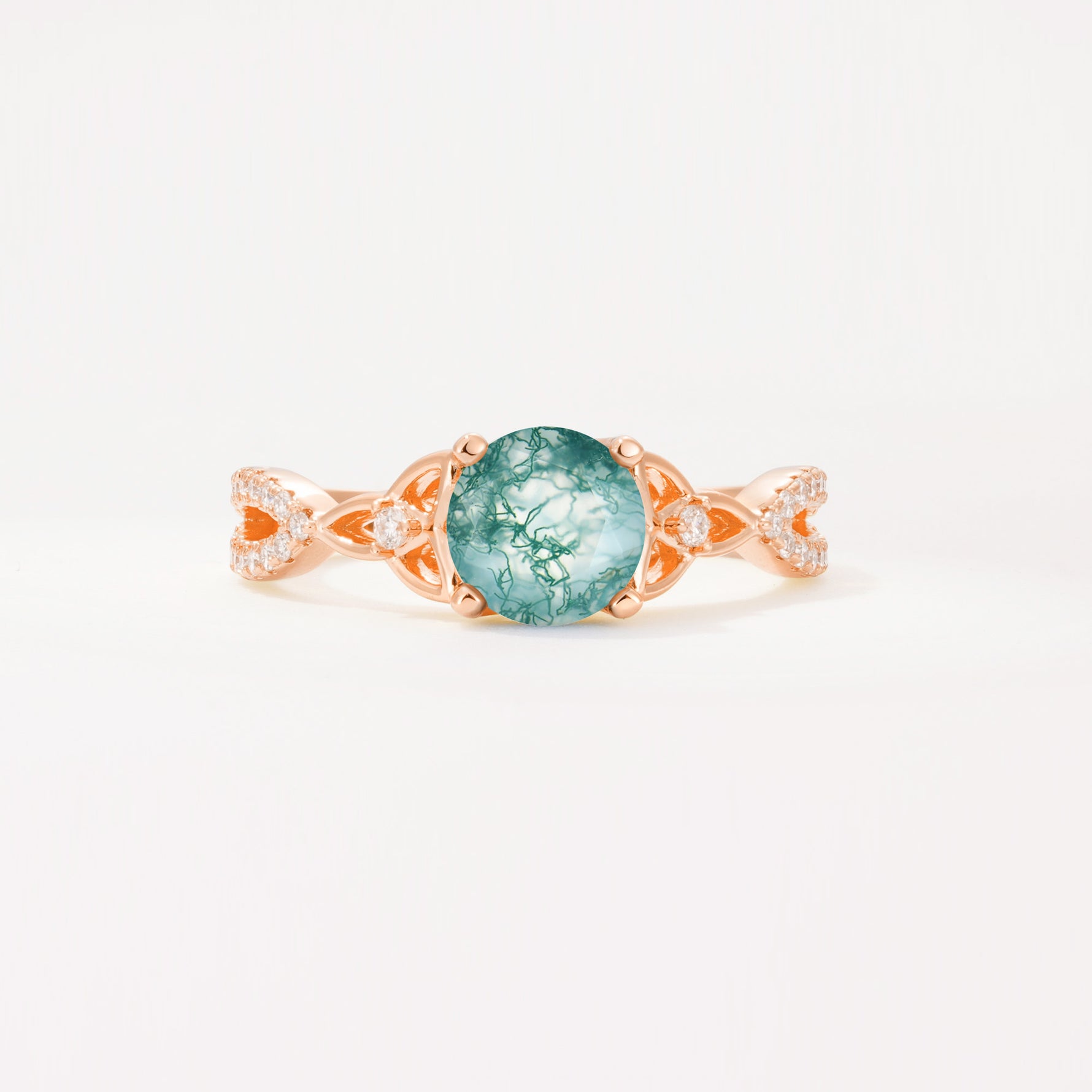 SR11137 Moss Agate Ring - Additional view