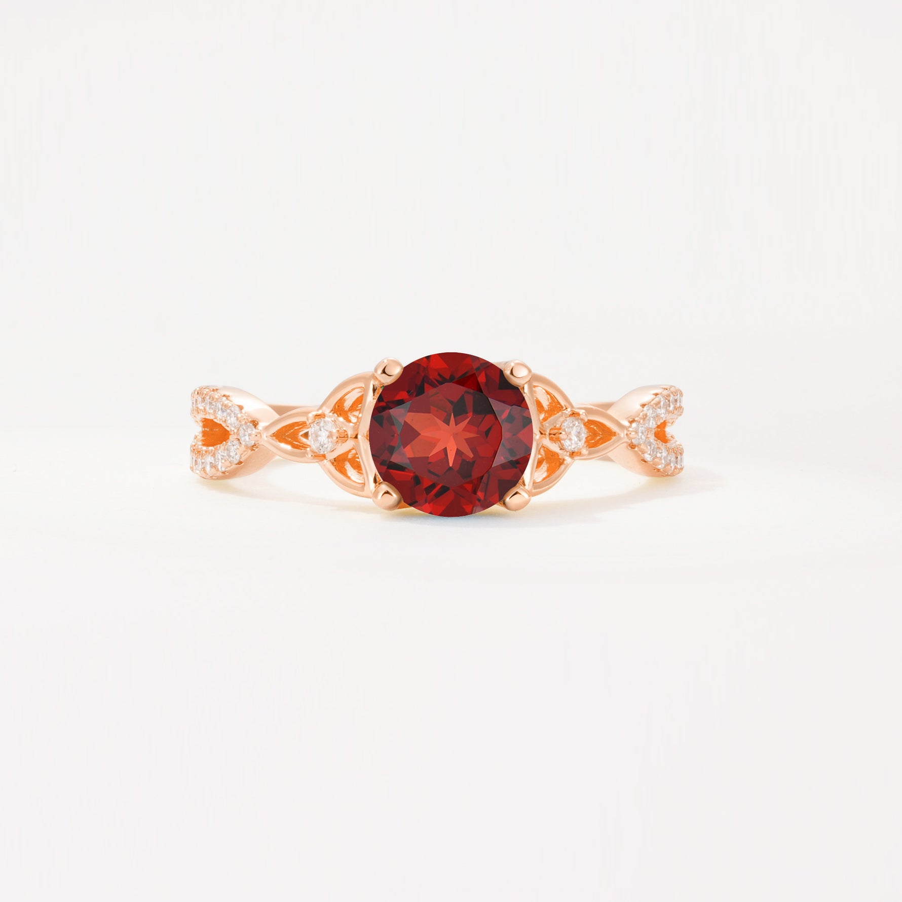 SR11137 Garnet Ring - Additional view