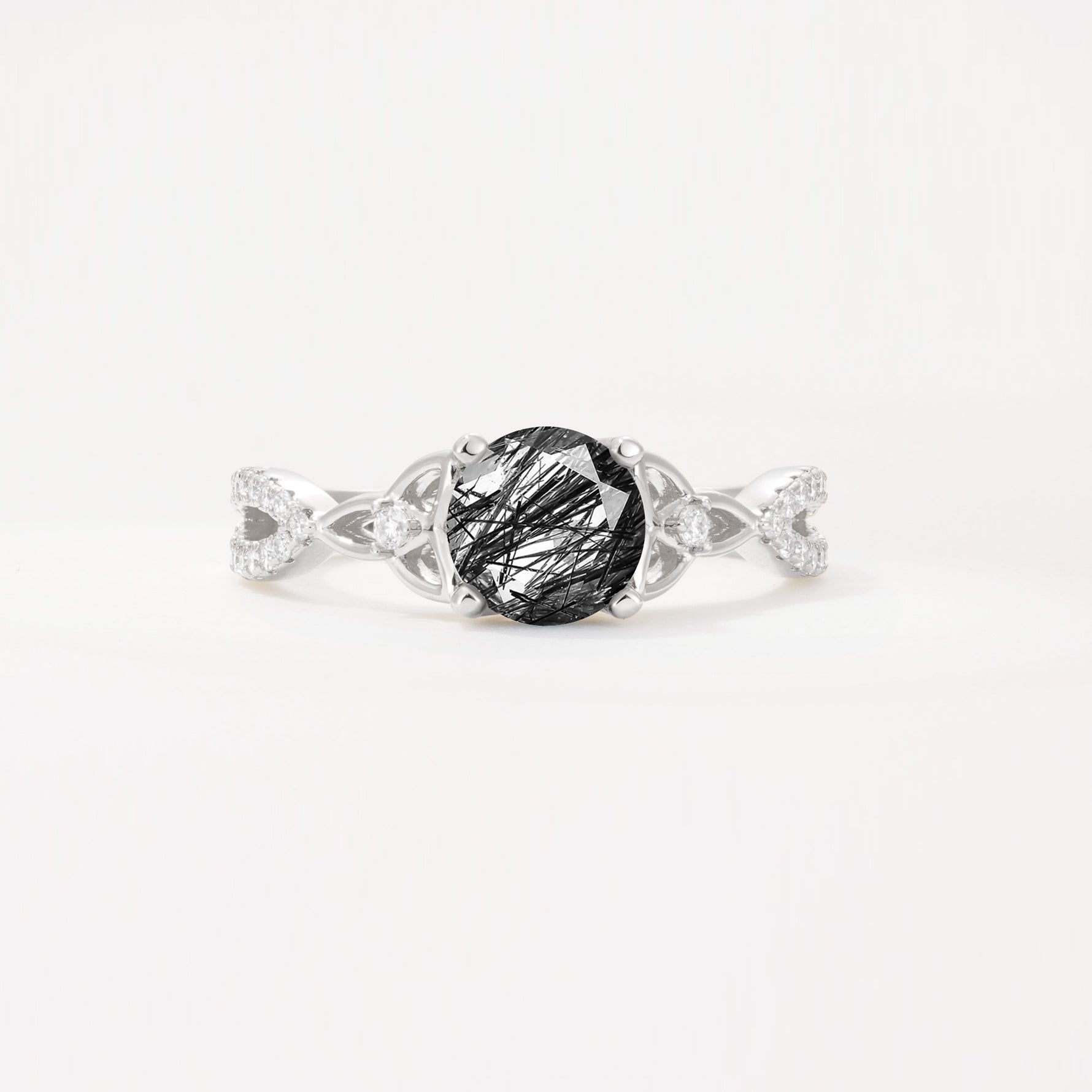 SR11137 Black Rutilated Quartz Ring - Additional view