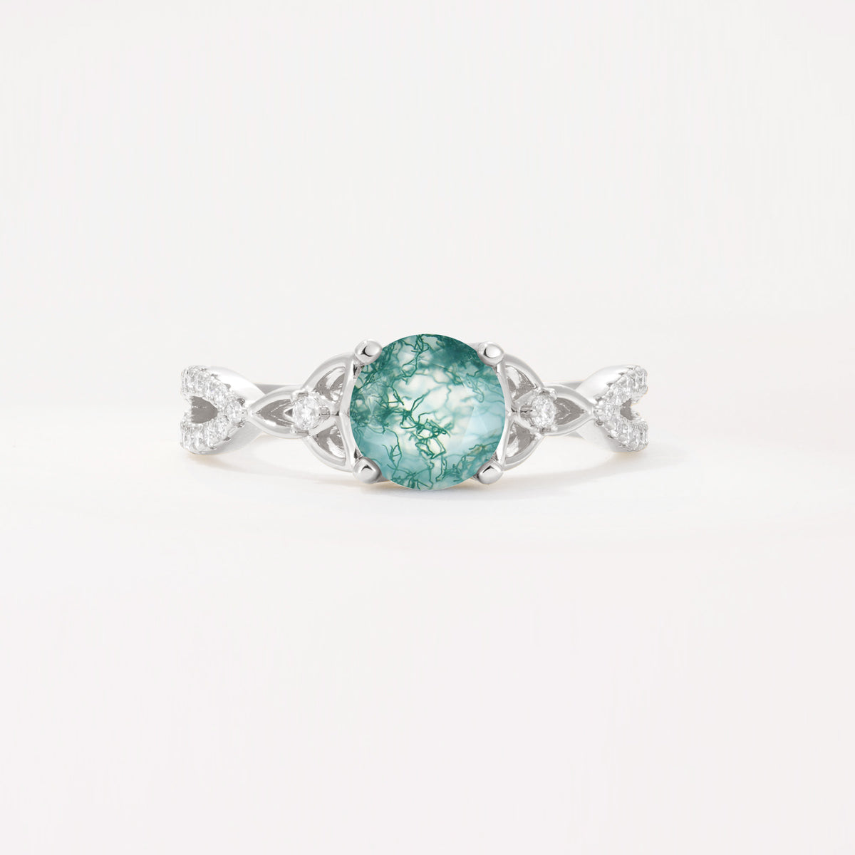 SR11137 Moss Agate Ring - Additional view
