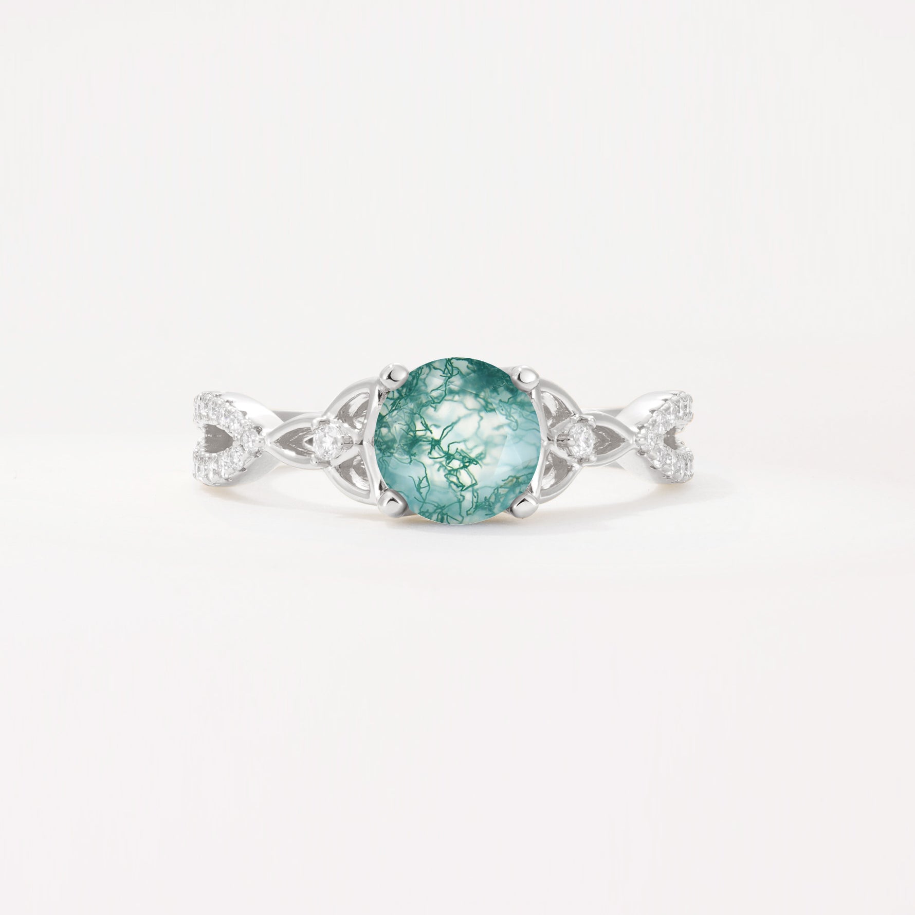 SR11137 Moss Agate Ring - Additional view