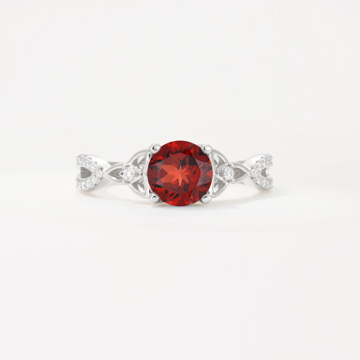 SR11137 Garnet Ring - Additional view