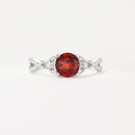 SR11137 Garnet Ring - Additional view
