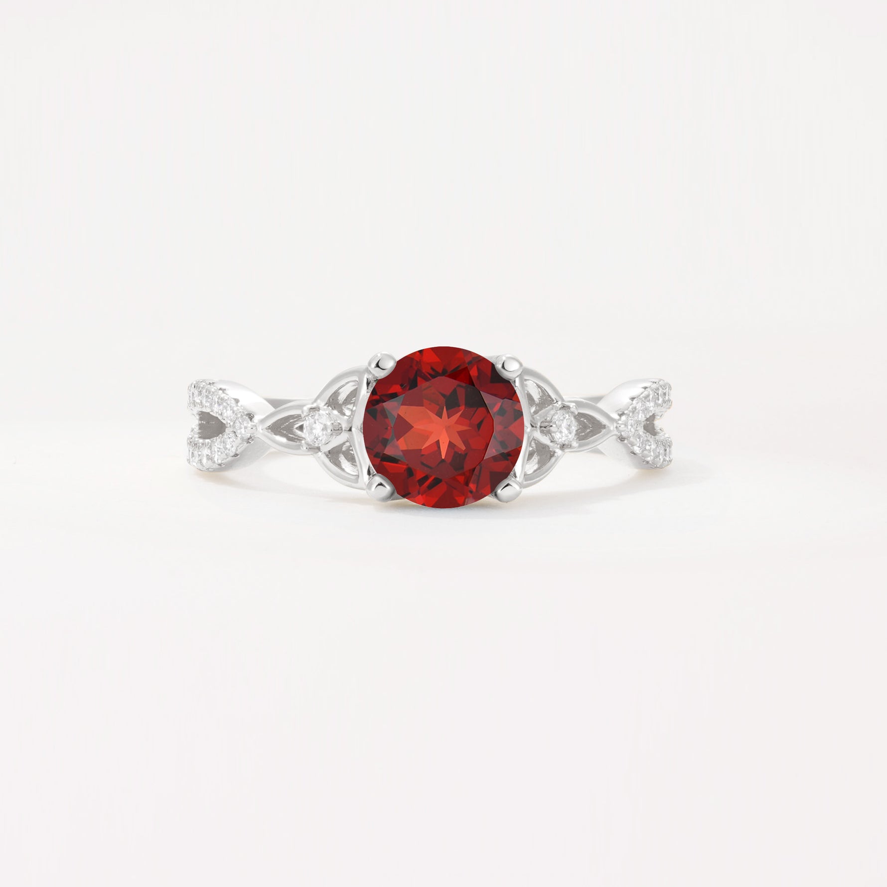 SR11137 Garnet Ring - Additional view
