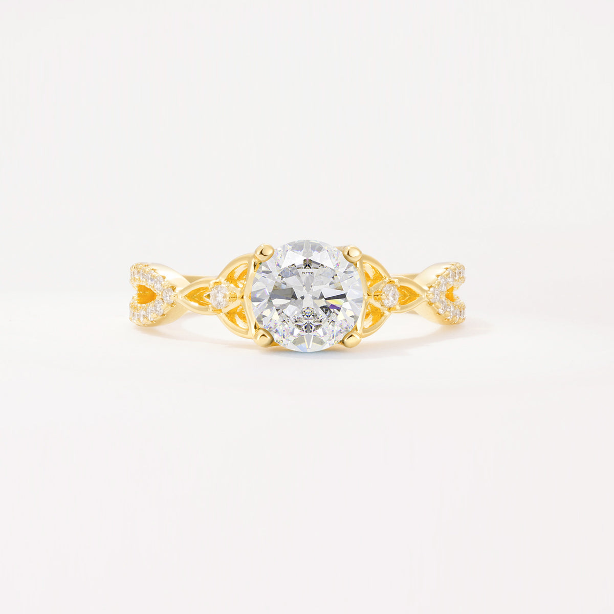SR11137 Moissanite Ring - Yellow-Gold