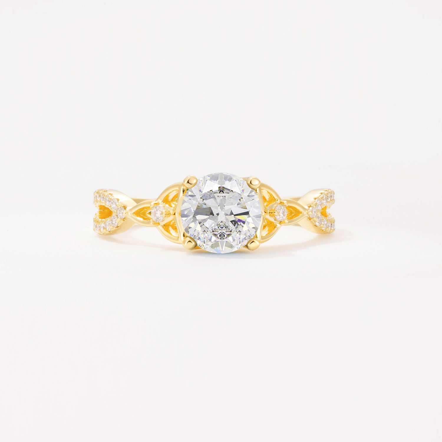 SR11137 Moissanite Ring - Yellow-Gold