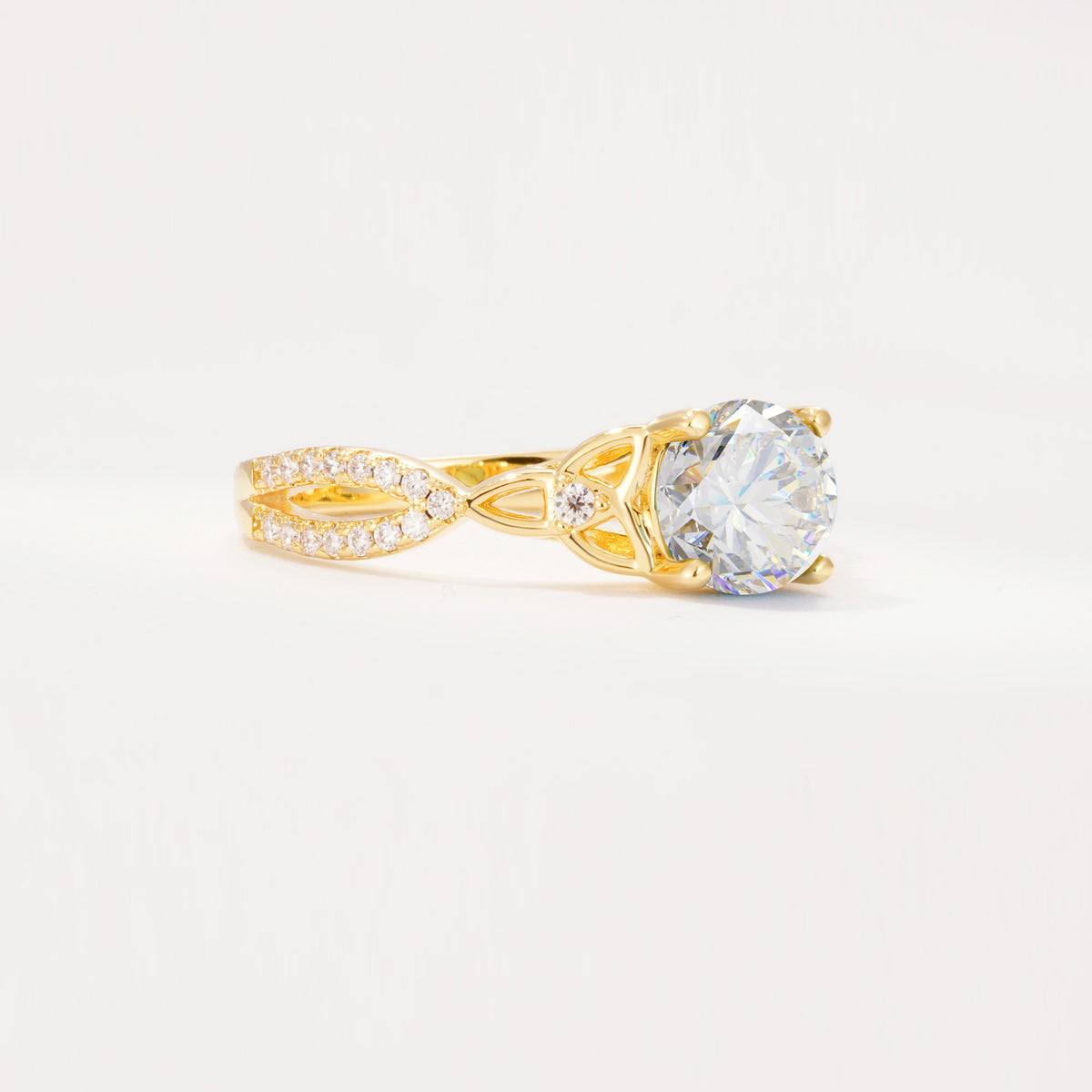 SR11137 Moissanite Ring - White-Gold
