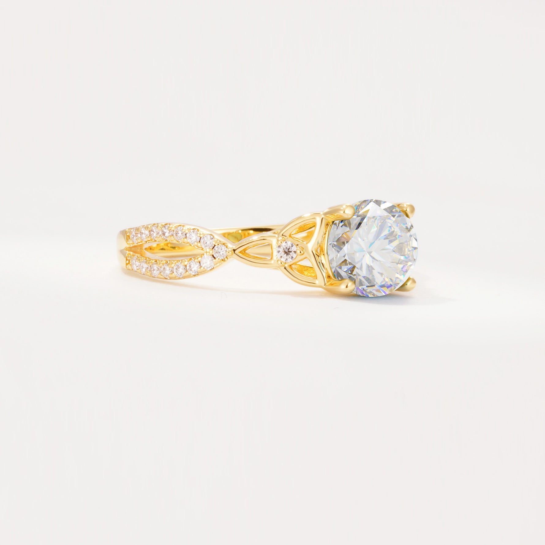 SR11137 Moissanite Ring - White-Gold