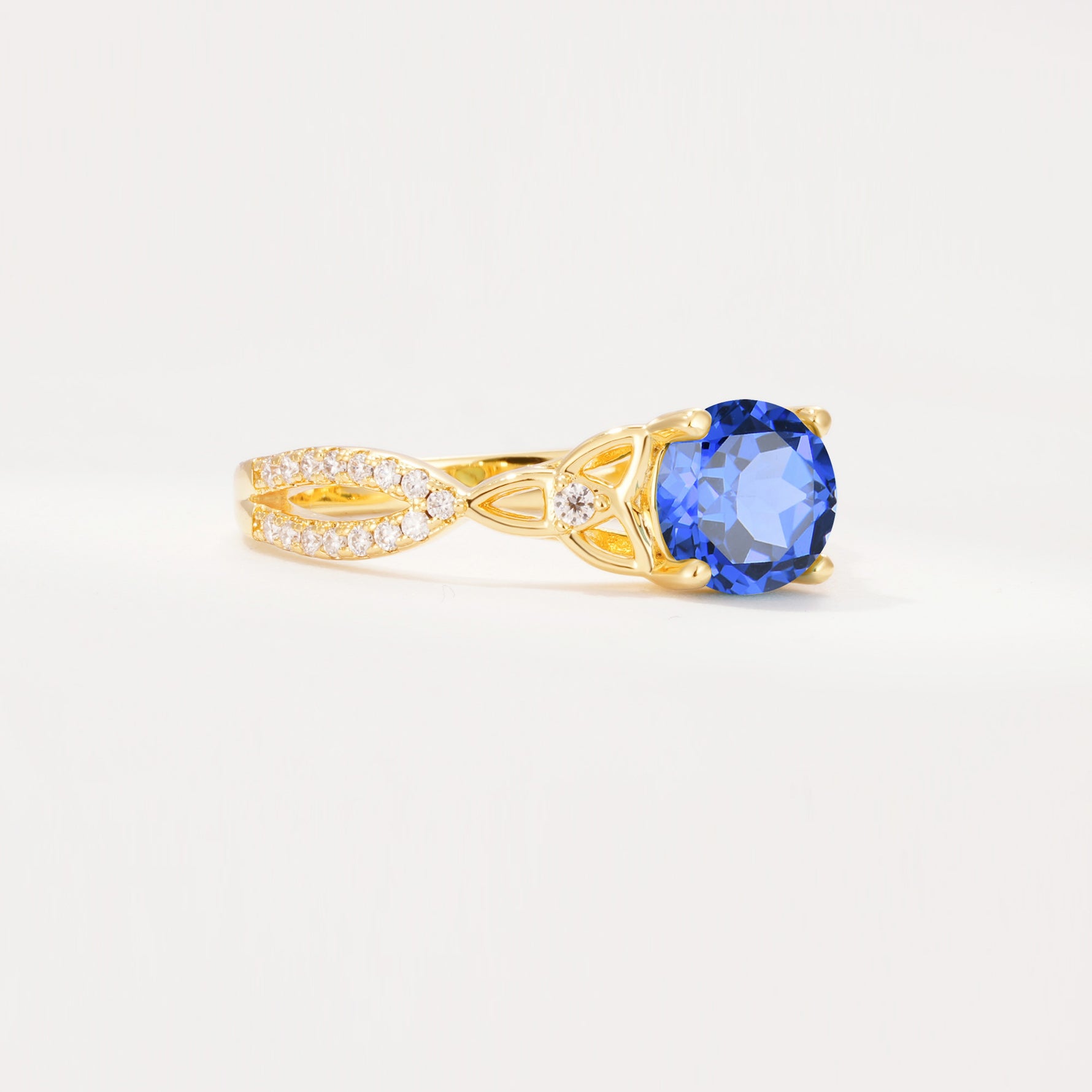 SR11137 Sapphire Ring - White-Gold
