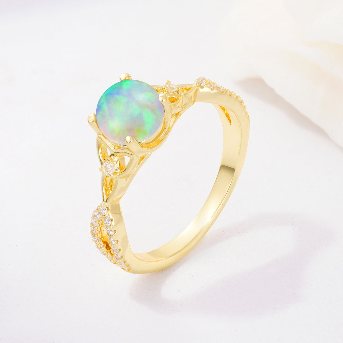 SR11137 Fire Opal Ring - Additional view