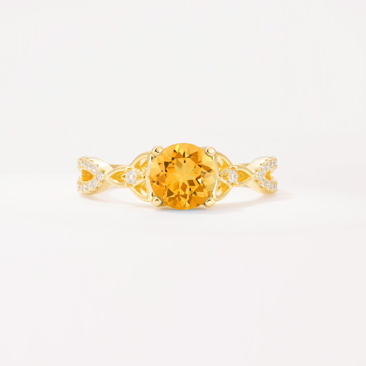SR11137 Citrine Ring - Yellow-Gold