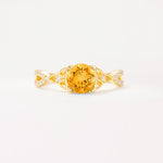 SR11137 Citrine Ring - Yellow-Gold