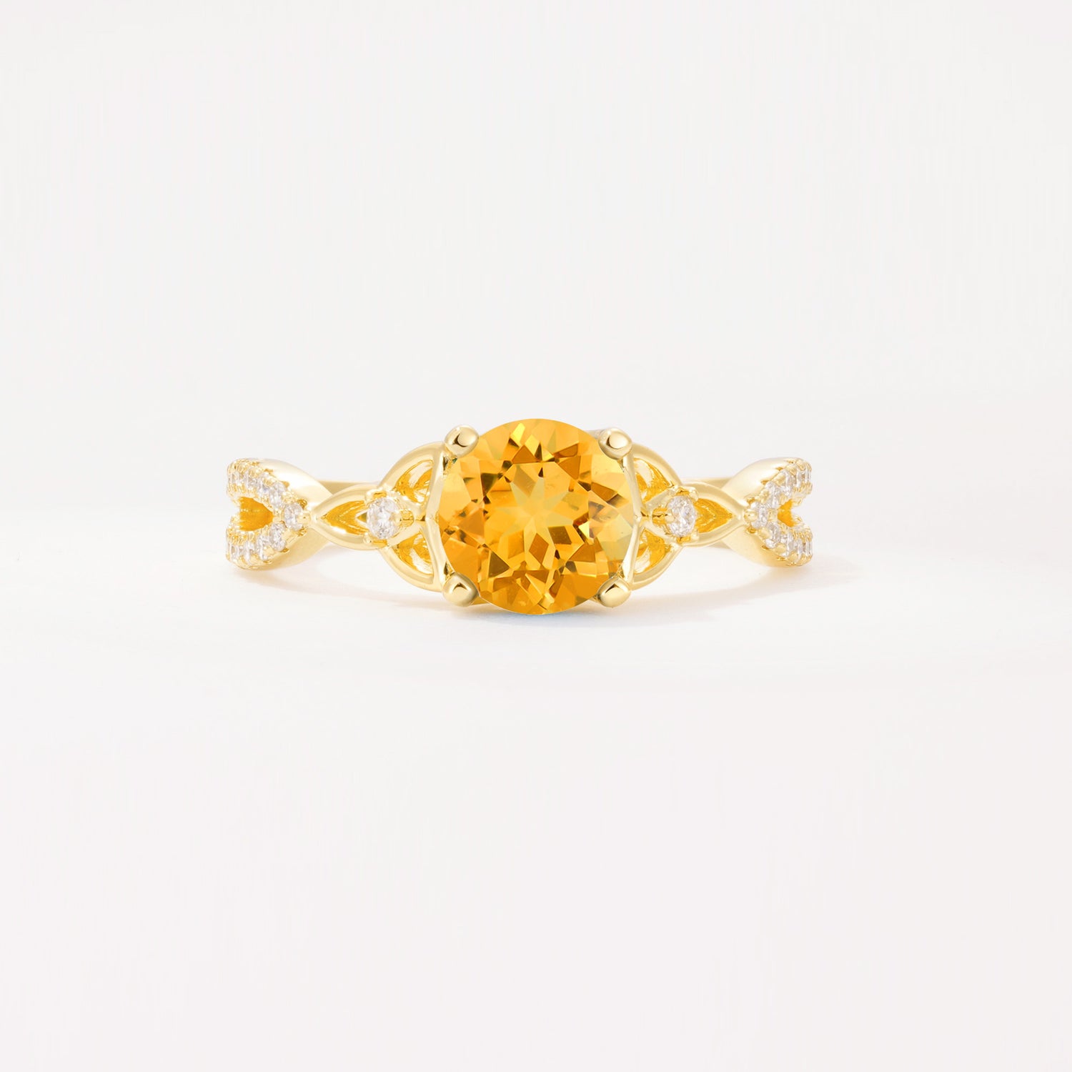 SR11137 Citrine Ring - Yellow-Gold