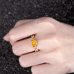SR11137 Citrine Ring - Rose-Gold