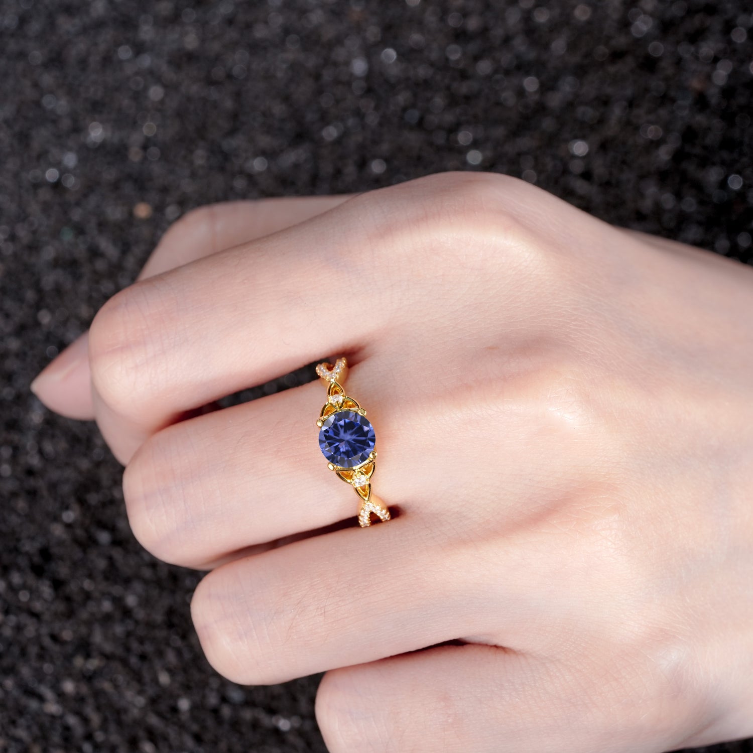 SR11137 Tanzanite Ring - Rose-Gold