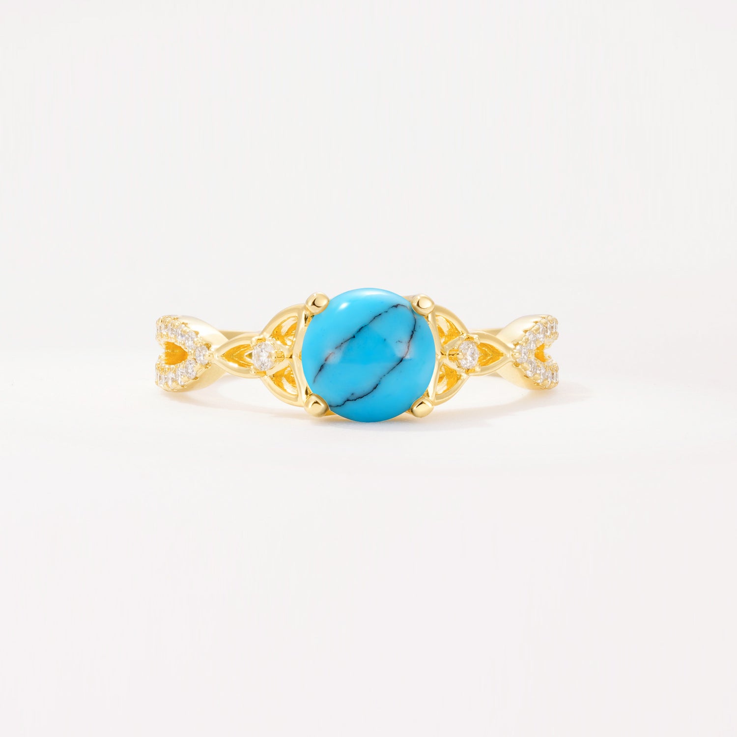 SR11137 Turquoise Ring - Yellow-Gold
