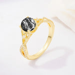 SR11137 Black Rutilated Quartz Ring - Additional view