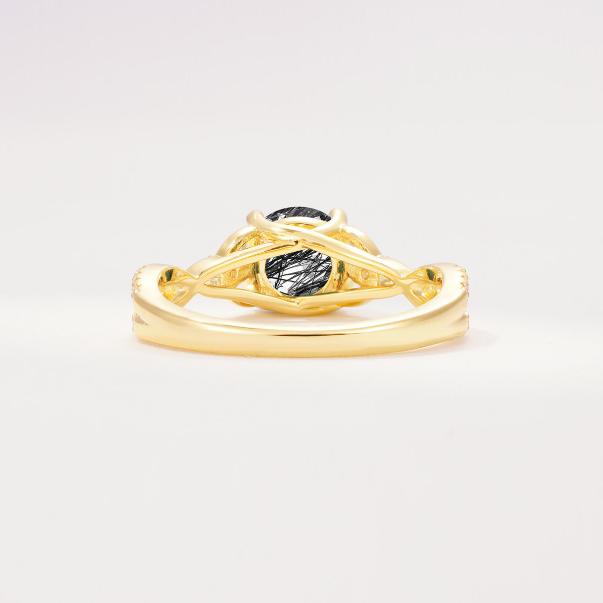SR11137 Black Rutilated Quartz Ring - Additional view