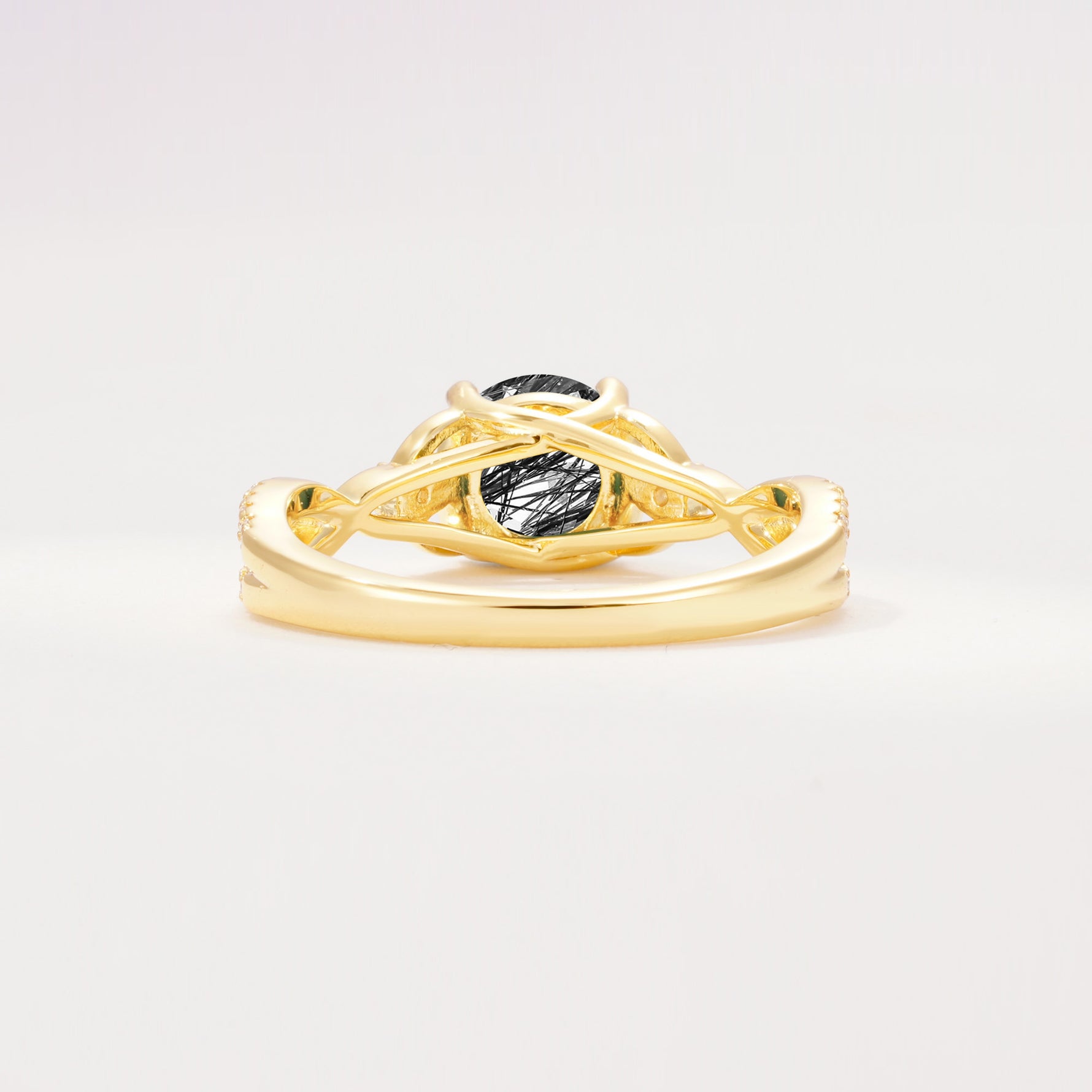 SR11137 Black Rutilated Quartz Ring - Additional view