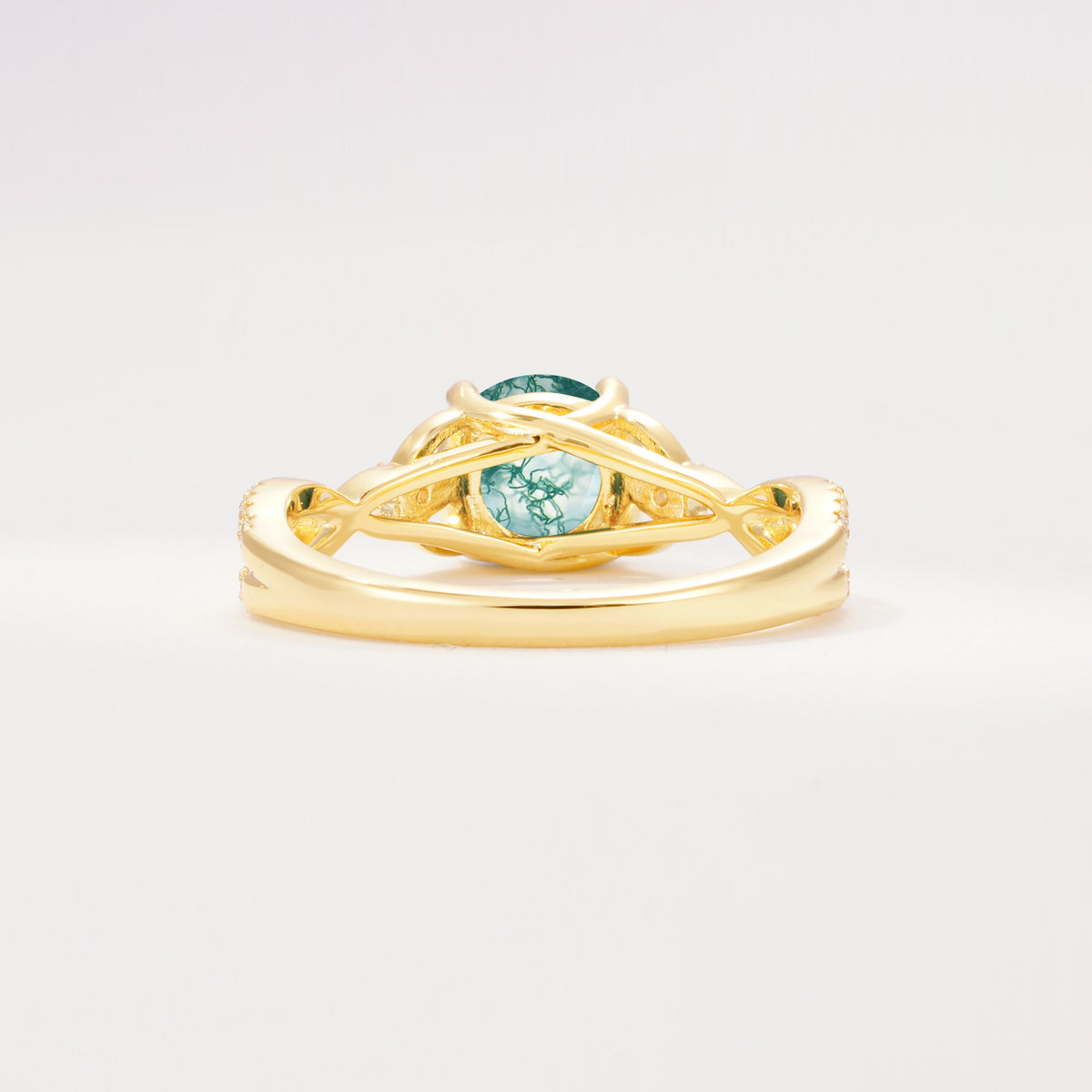 SR11137 Moss Agate Ring - Additional view