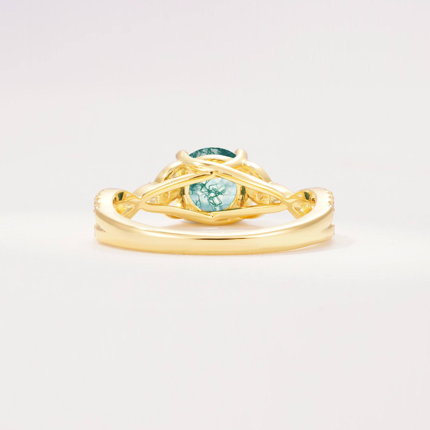 SR11137 Moss Agate Ring - Additional view