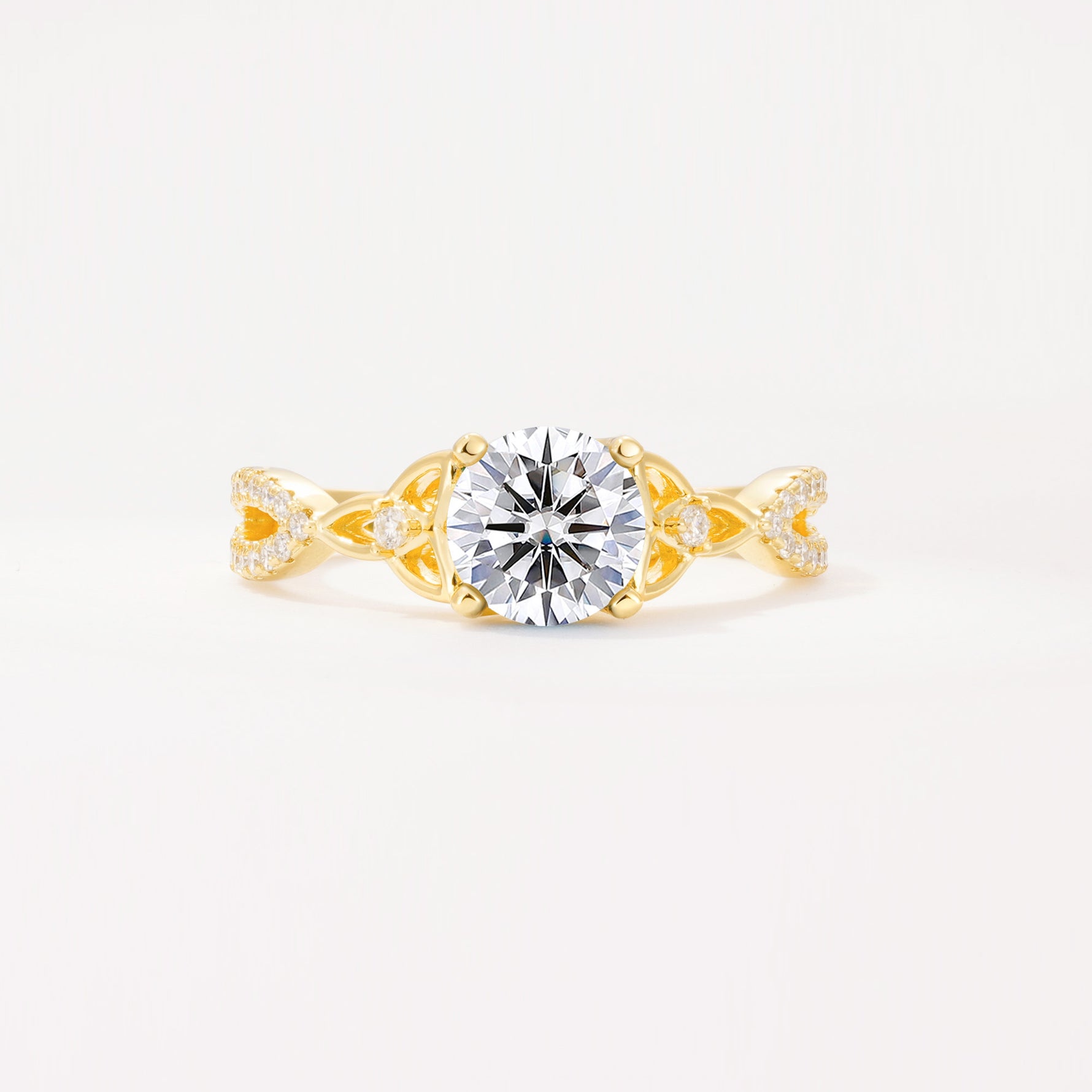 SR11137 Lab Diamond Ring - Yellow-Gold