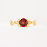 SR11137 Garnet Ring - Yellow-Gold