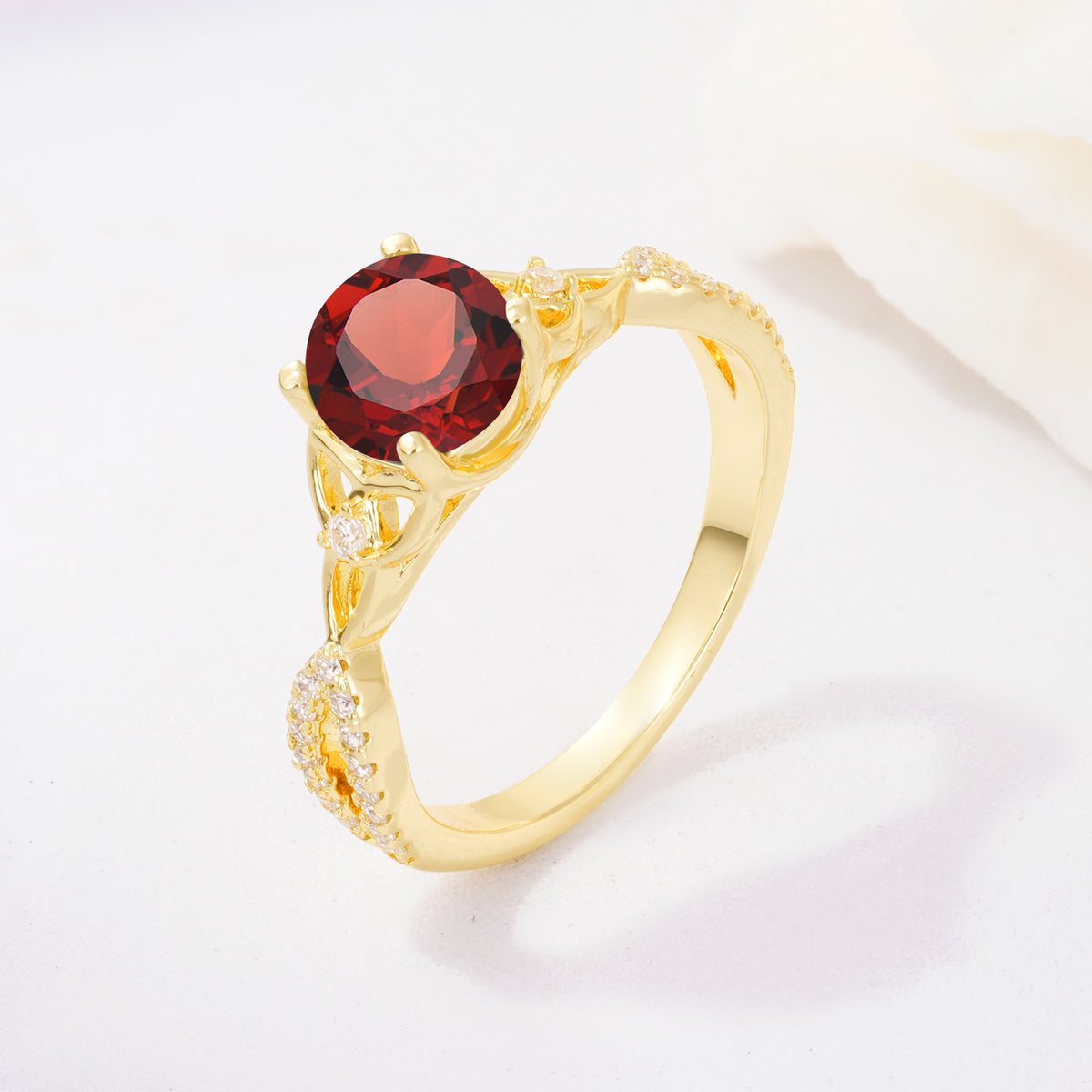 SR11137 Garnet Ring - Additional view