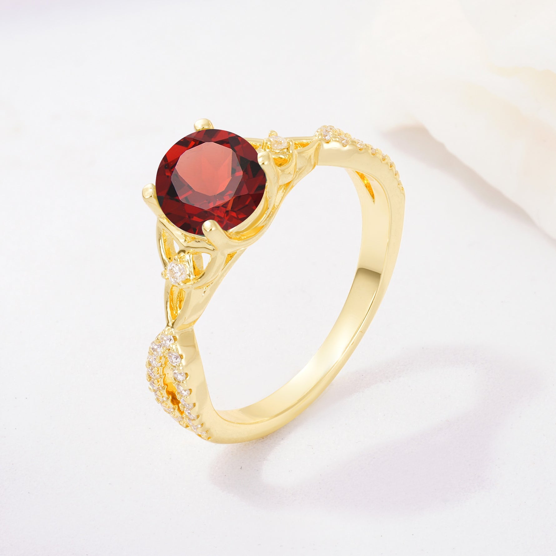SR11137 Garnet Ring - Additional view