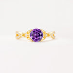 SR11137 Amethyst Ring - Yellow-Gold