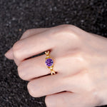 SR11137 Amethyst Ring - Rose-Gold