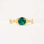 SR11137 Emerald Ring - Yellow-Gold