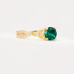 SR11137 Emerald Ring - White-Gold