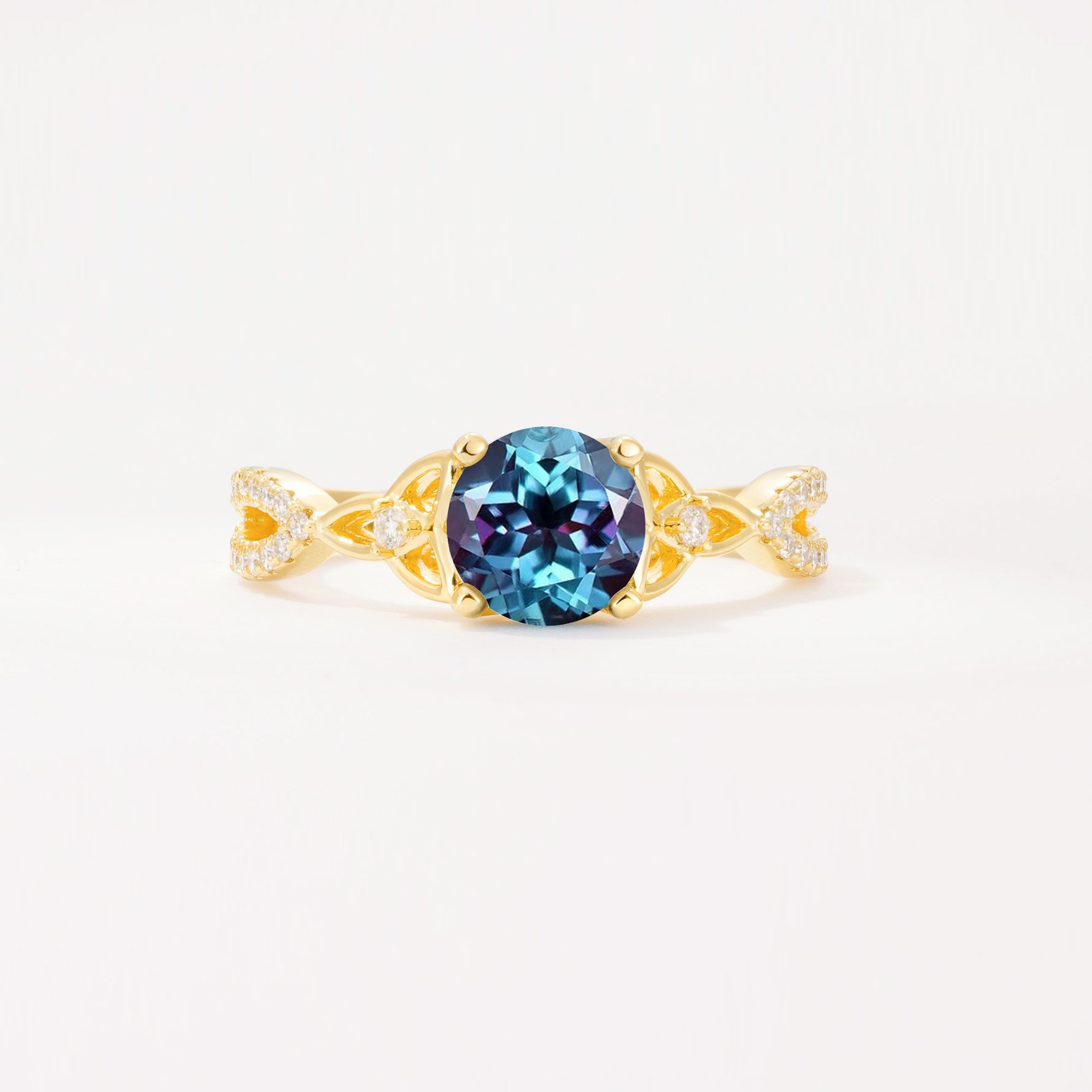 SR11137 Alexandrite Ring - Yellow-Gold