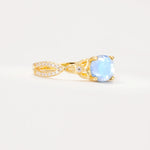SR11137 Moonstone Ring - White-Gold