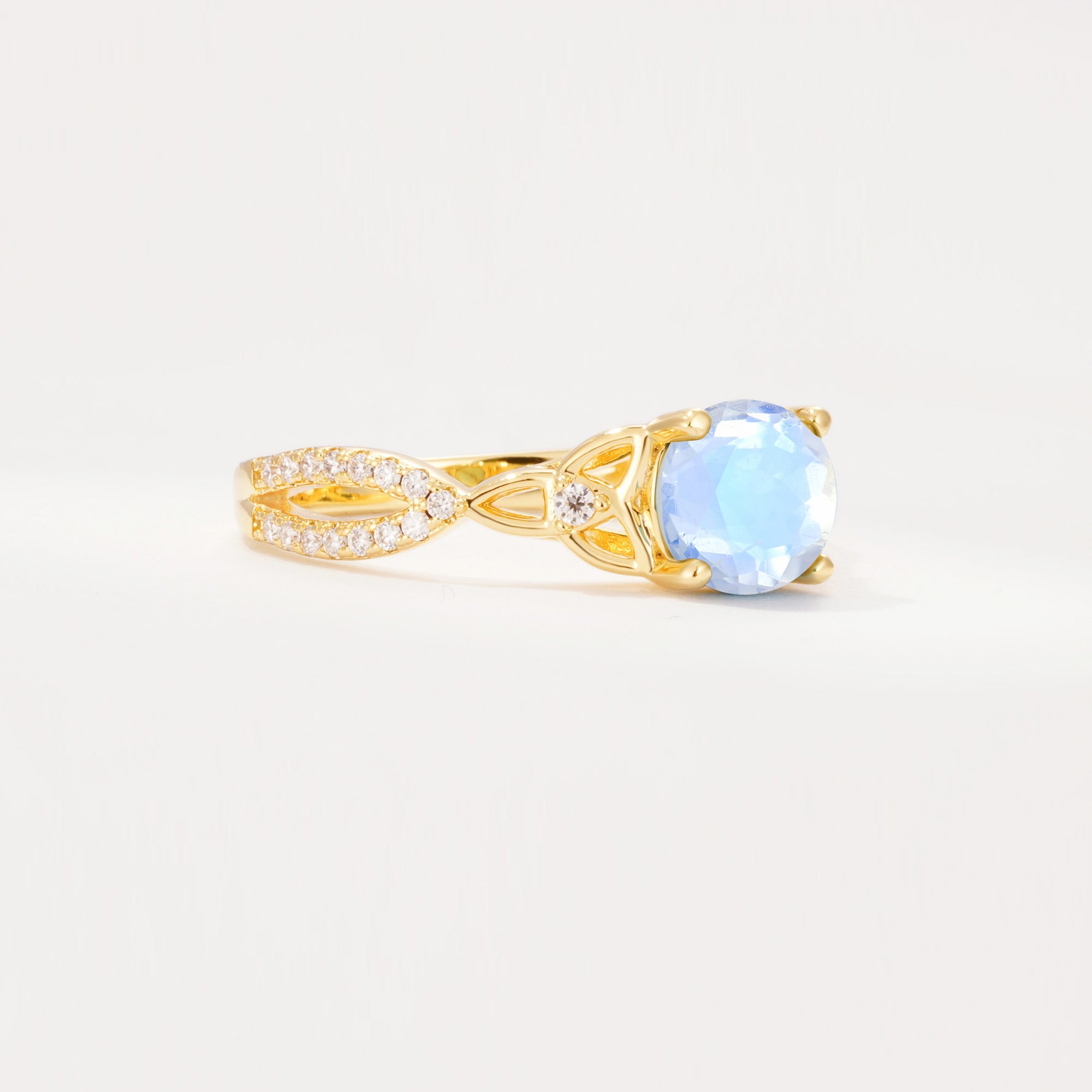 SR11137 Moonstone Ring - White-Gold