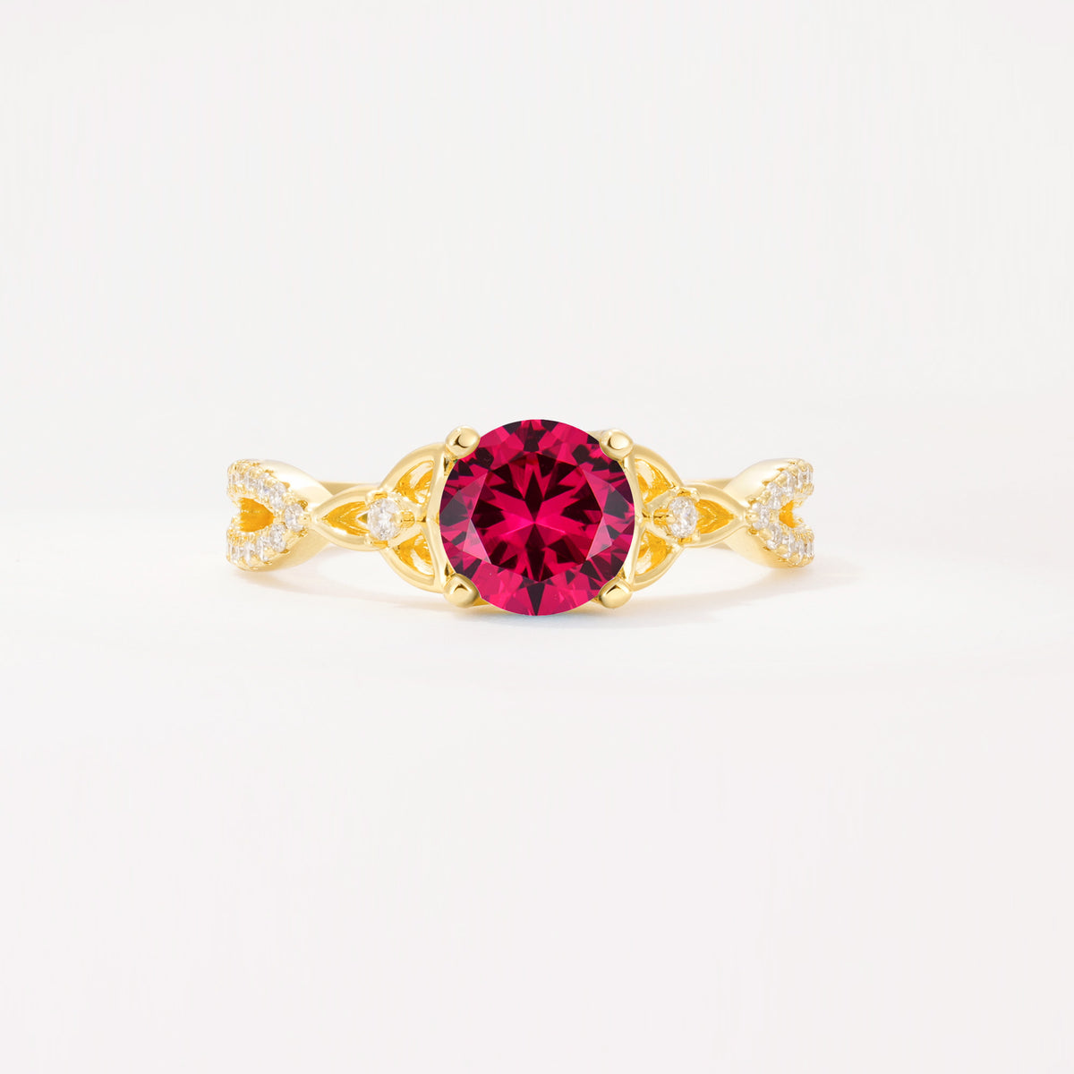 SR11137 Ruby Ring - Yellow-Gold