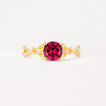 SR11137 Ruby Ring - Yellow-Gold