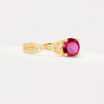 SR11137 Ruby Ring - White-Gold