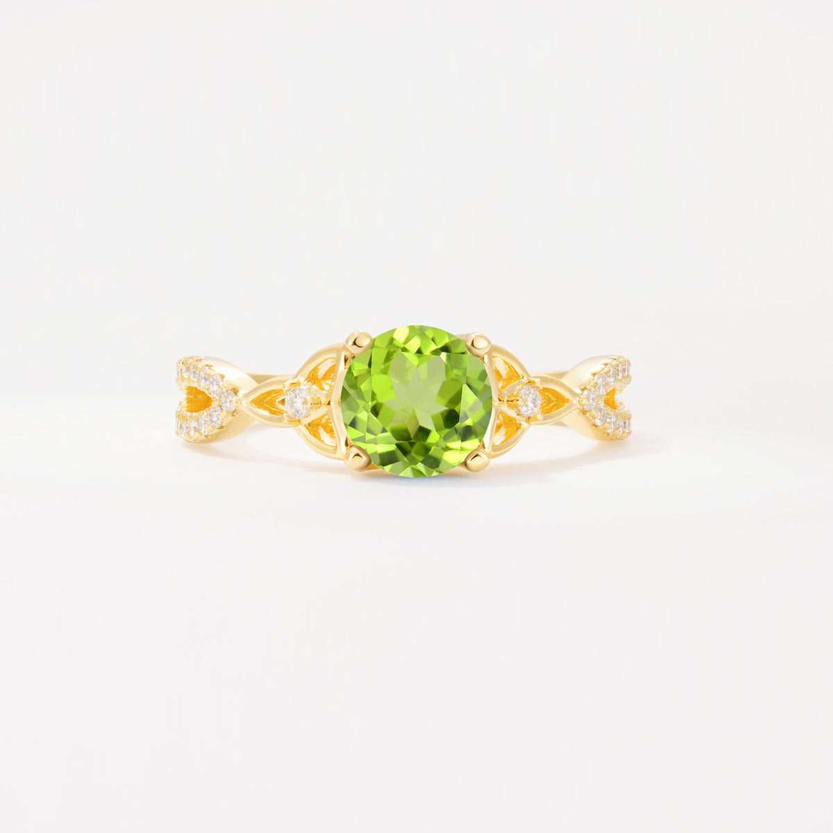 SR11137 Peridot Ring - Yellow-Gold