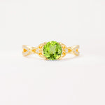 SR11137 Peridot Ring - Yellow-Gold