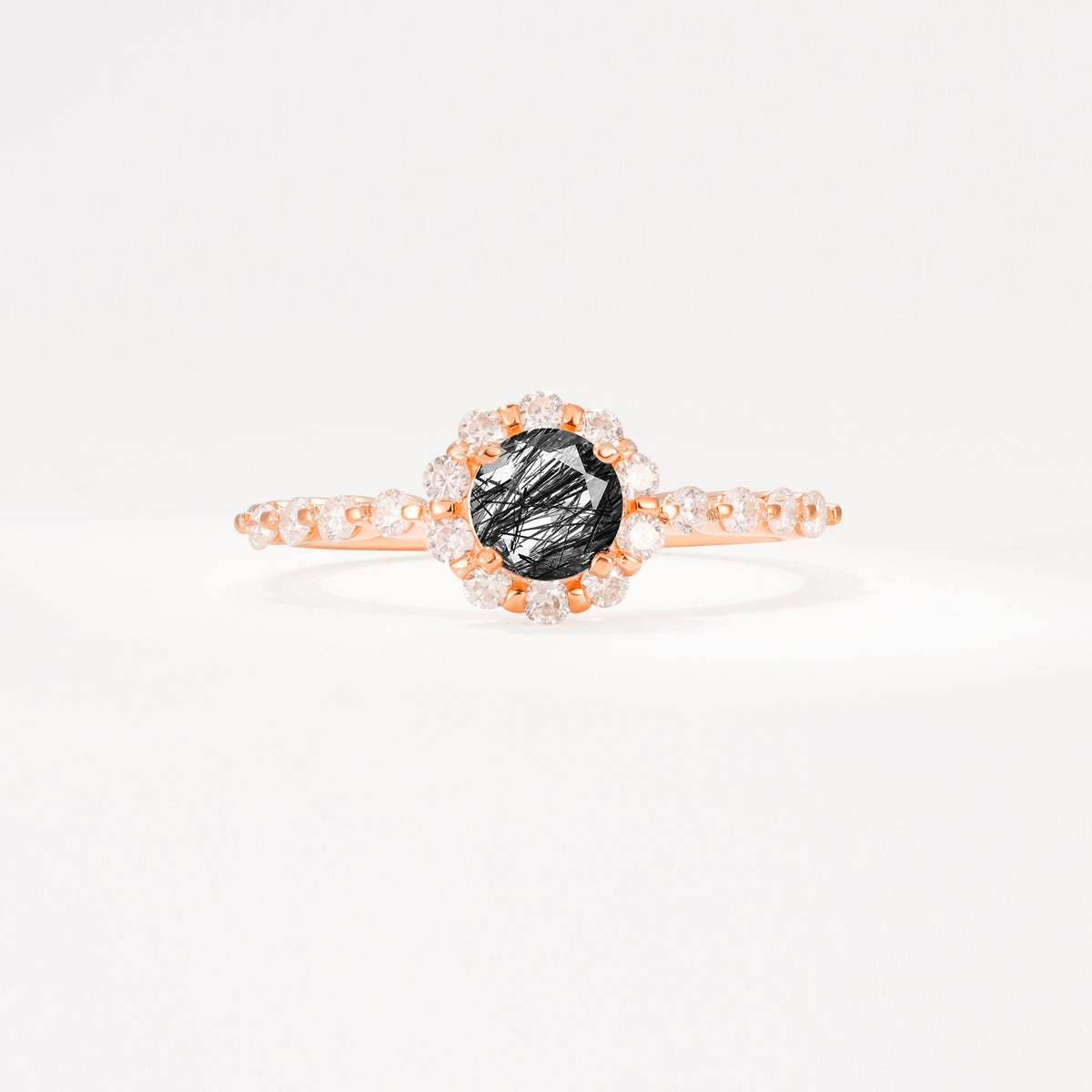SR11138 Black Rutilated Quartz Ring - Additional view