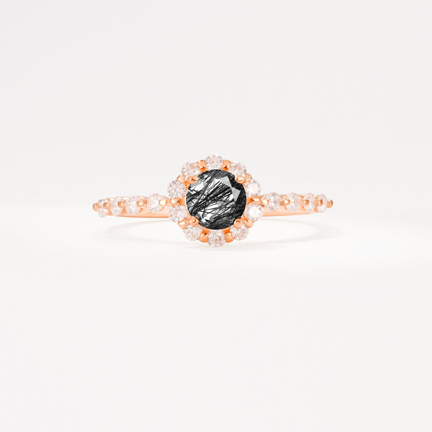SR11138 Black Rutilated Quartz Ring - Additional view