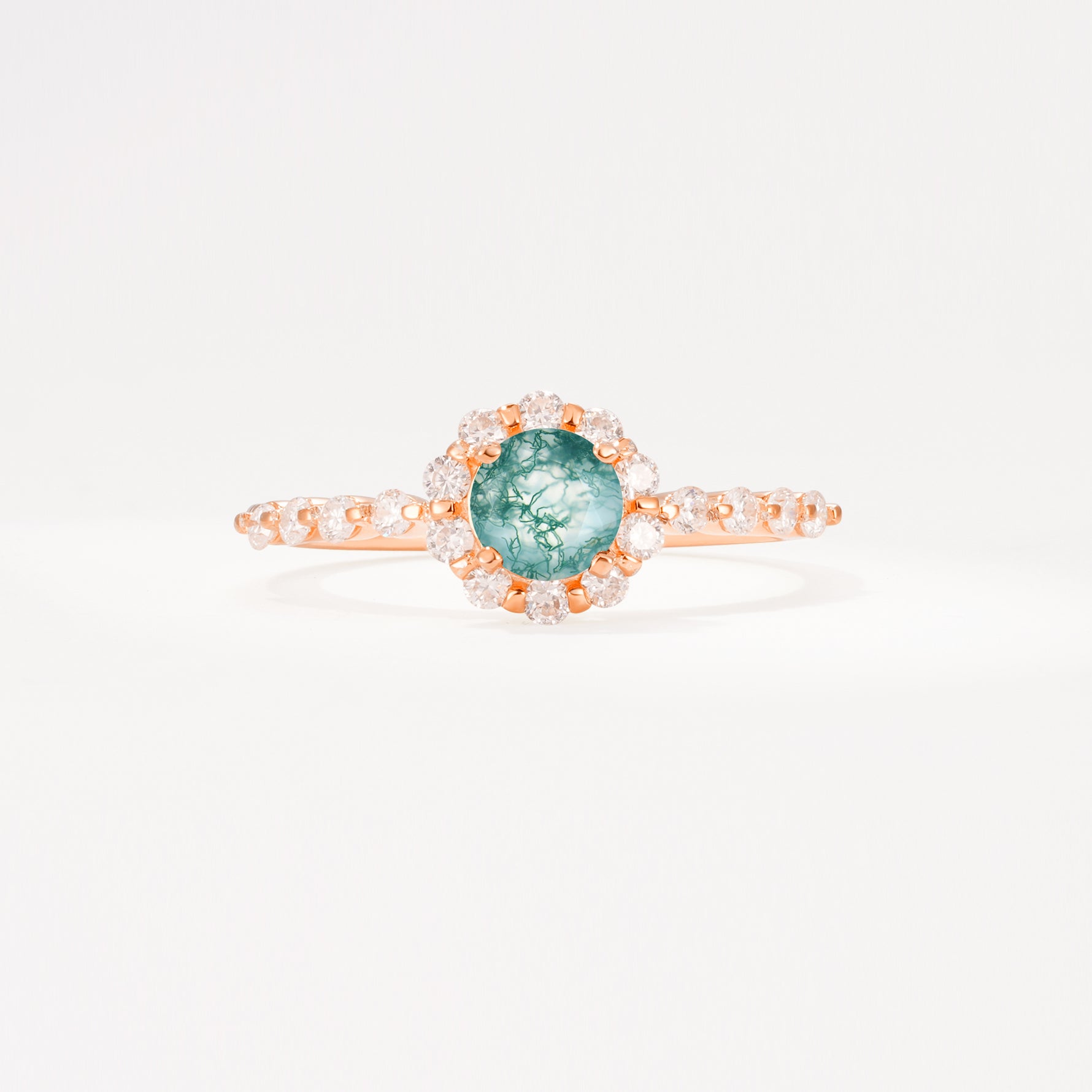 SR11138 Moss Agate Ring - Additional view