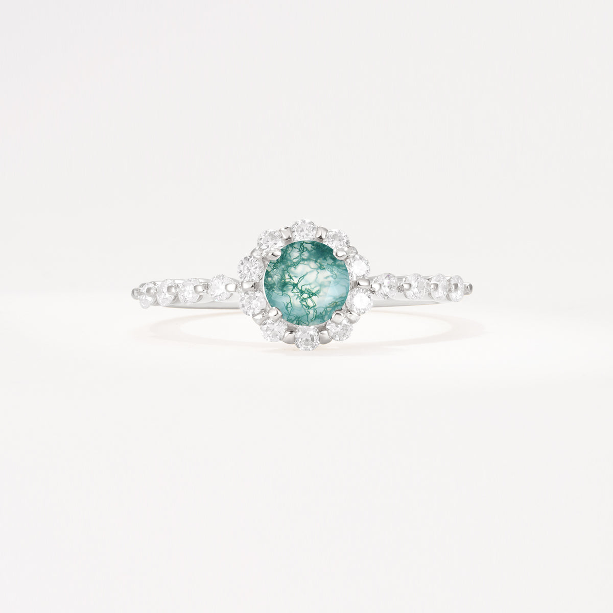SR11138 Moss Agate Ring - Additional view